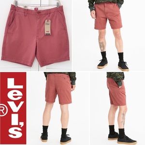 Levis Chino Shorts Mens Twill Hidden Zip Wearers Right Side Elastic Waist